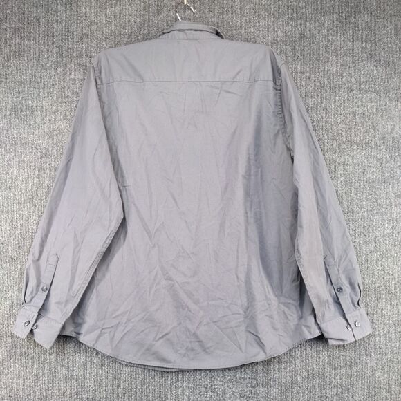 Port Authority Women's Button Front Shirt XL Gray Wood-Mizer Long Sleeve - Picture 6 of 13